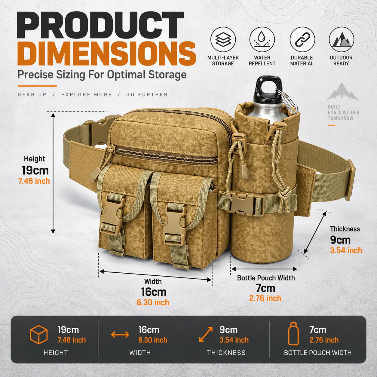 Multifunctional Tactical Fanny - Hiking Backpack Waterproof ulasan dan harga